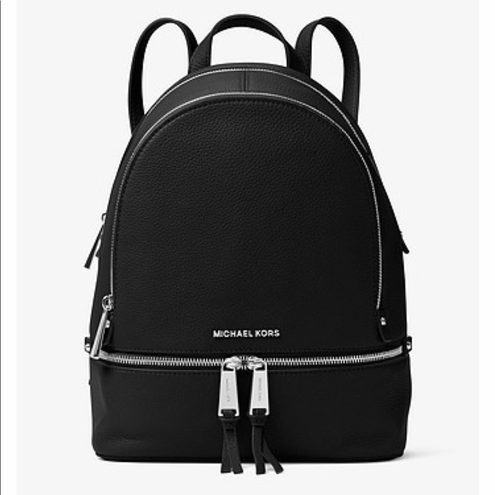 Michael Kors Black Leather Backpack